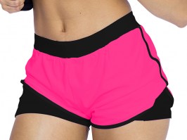 Short Corrida Rosa e Preto